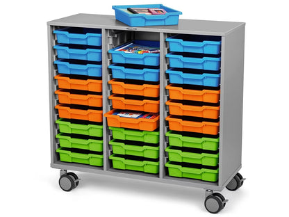 Flex-Space Mobile 27-Tray Storage Center - Gray - US 1435