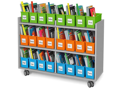 Flex-Space Mobile Storage Bin Center for 24 Students - Gray - US 3255