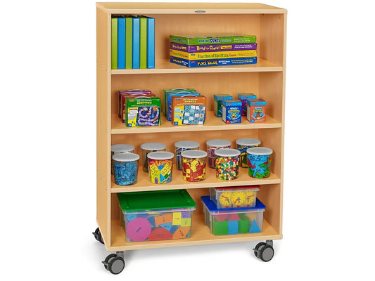 Flex-Space Mobile 4-Shelf All-Purpose Storage Unit - Maple - US 4383