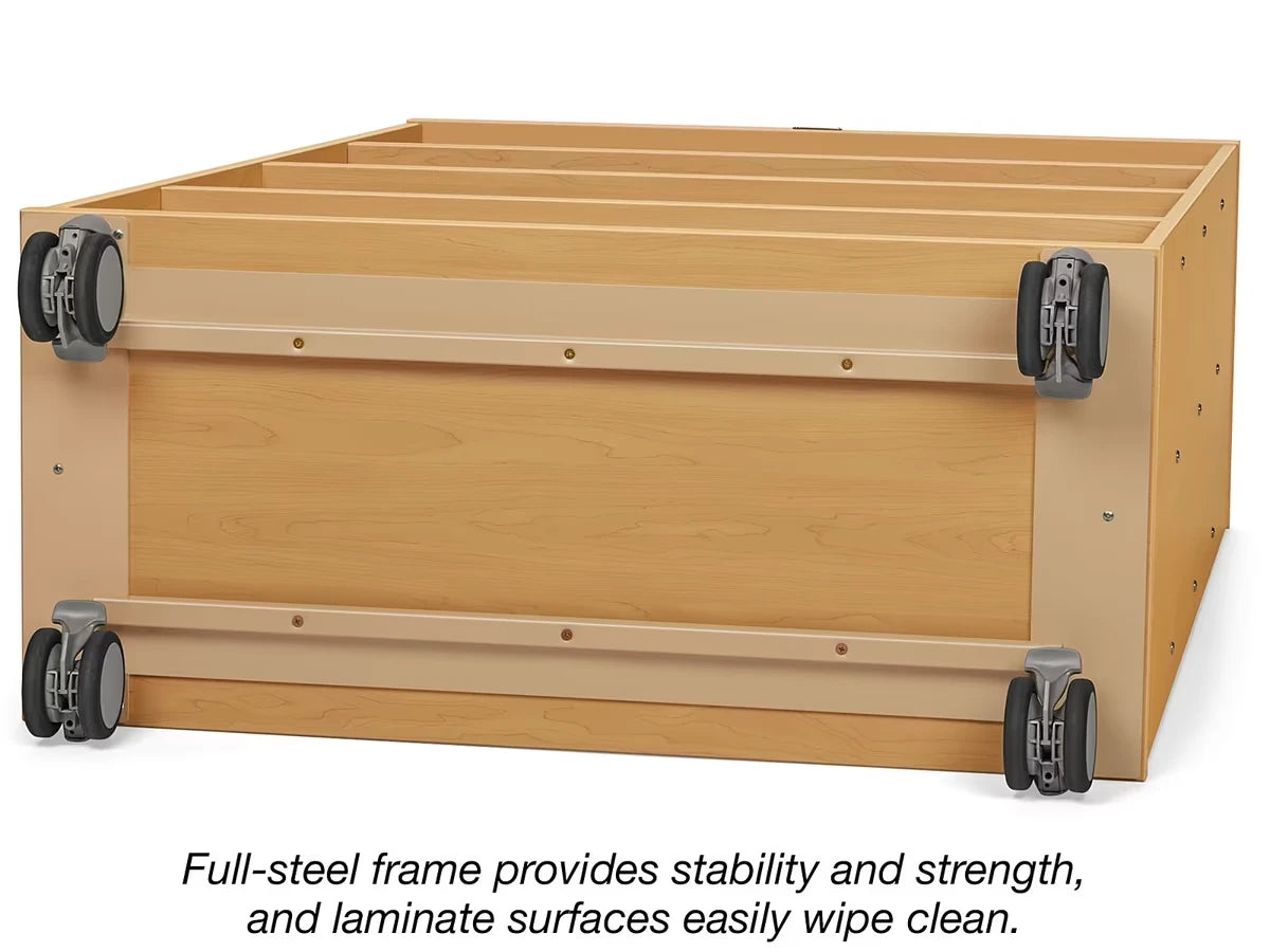 Flex-Space Mobile 4-Shelf All-Purpose Storage Unit - Maple - US 4383