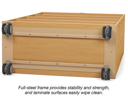 Flex-Space Mobile 4-Shelf All-Purpose Storage Unit - Maple - US 4383