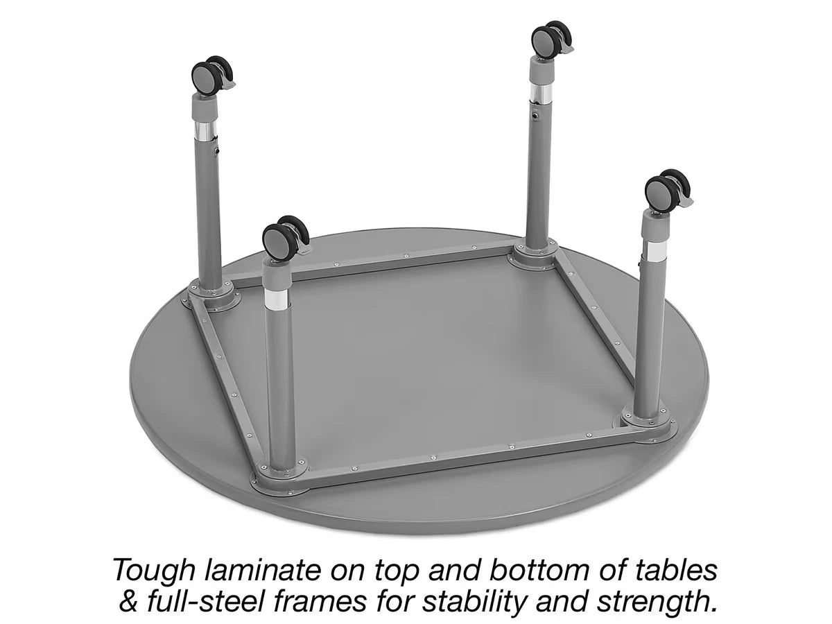 Flex-Space Mobile Round Tables - Maple - US 1360