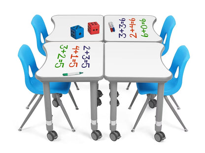 Flex-Space Write & Wipe Mobile Student Desk - US 9496