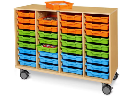 Flex-Space Mobile 36-Tray Storage Center - Maple - US 5715