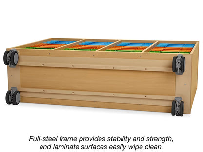 Flex-Space Mobile 36-Tray Storage Center - Maple - US 5715