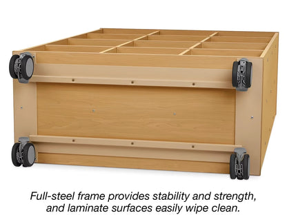 Flex-Space Mobile 12-Cubby Storage Unit - Maple - US 1990