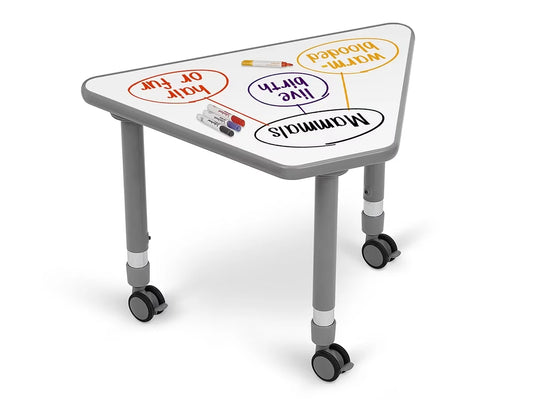 Flex-Space Write & Wipe Mobile Wedge Student Desk - US 2605