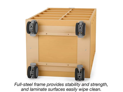 Flex-Space Mobile Clear-View 10-Bin Storage Center - Maple - US 9625
