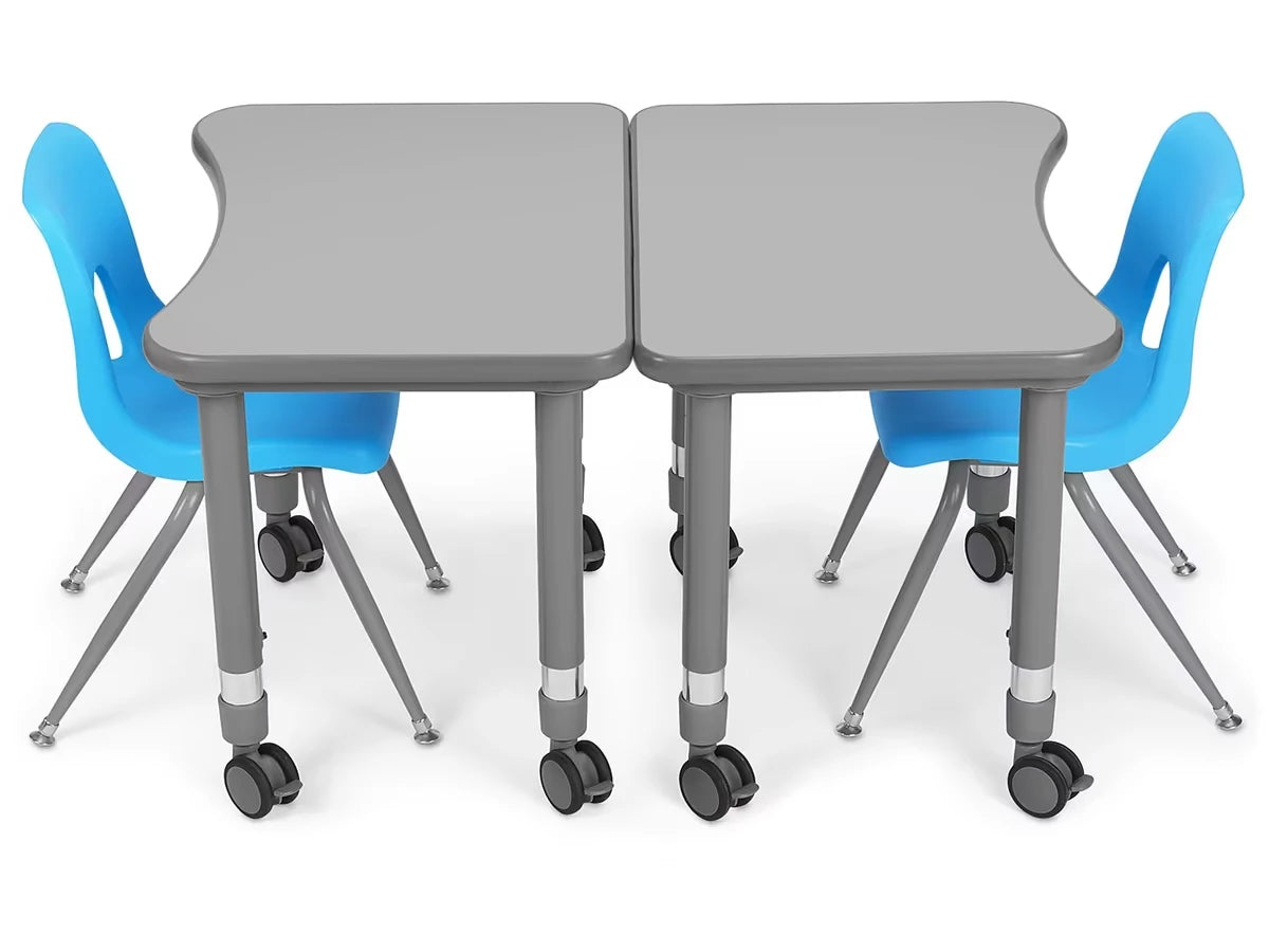 Flex-Space Mobile Student Desk - Gray - US 1453