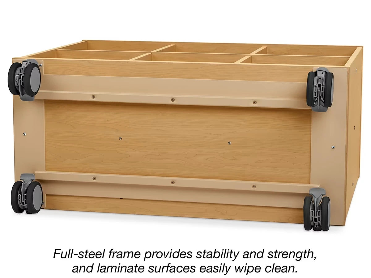 Flex-Space Mobile 6-Cubby Storage Unit - Maple - US 1170