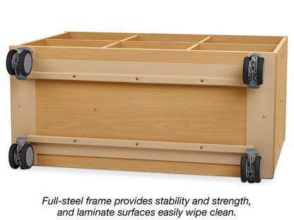 Flex-Space Mobile 6-Cubby Storage Unit - Maple - US 1170