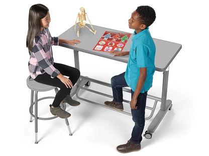 Flex-Space Mobile Standing Desk for Two - Gray - US 9439