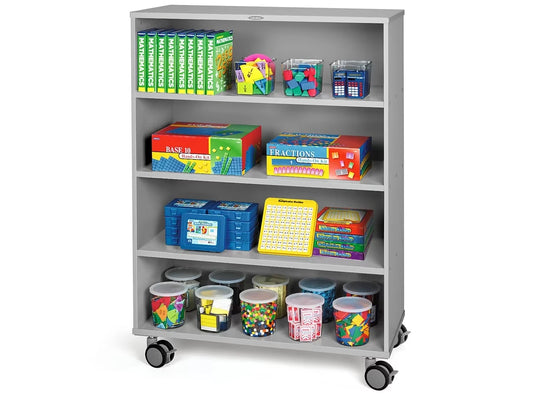 Flex-Space Mobile 4-Shelf All-Purpose Storage Unit - Gray - US 7275