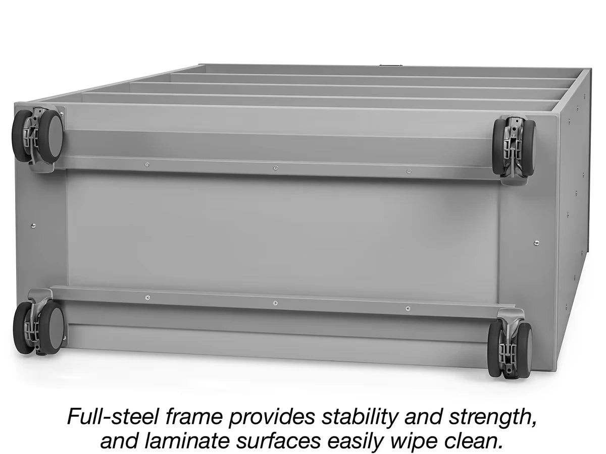 Flex-Space Mobile 4-Shelf All-Purpose Storage Unit - Gray - US 7275