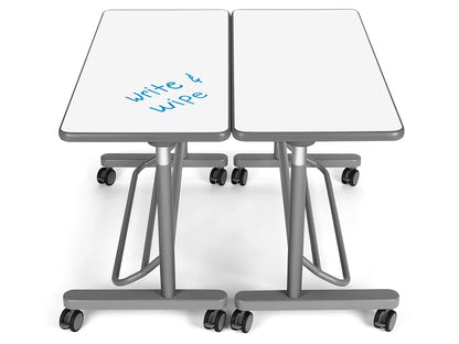 Flex-Space Write & Wipe Mobile Standing Desk for Two - US 2032