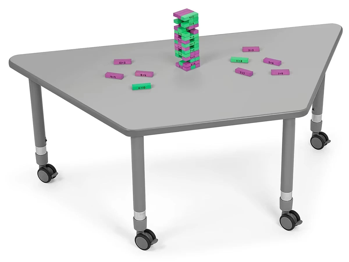 Flex-Space Mobile Trapezoid Table - Gray - US 8402