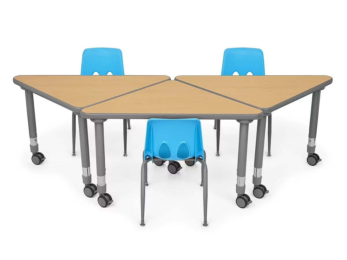 Flex-Space Mobile Triangular Student Desk - Maple - US 5422