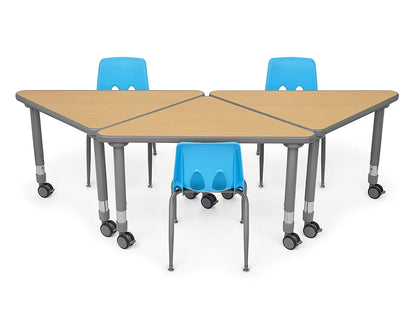 Flex-Space Mobile Triangular Student Desk - Maple - US 5422