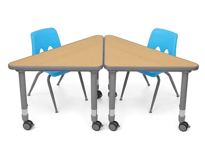 Flex-Space Mobile Triangular Student Desk - Maple - US 5422