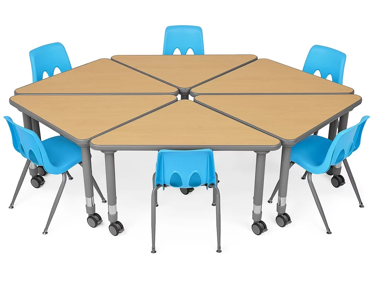 Flex-Space Mobile Triangular Student Desk - Maple - US 5422