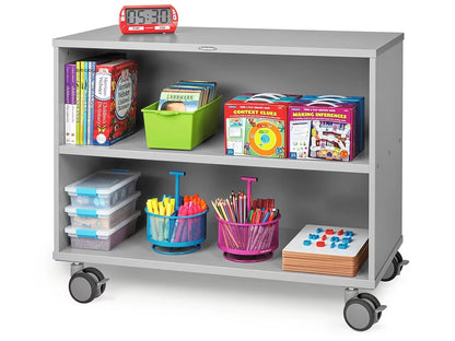 Flex-Space Mobile 2-Shelf All-Purpose Storage Unit - Gray - US 9606