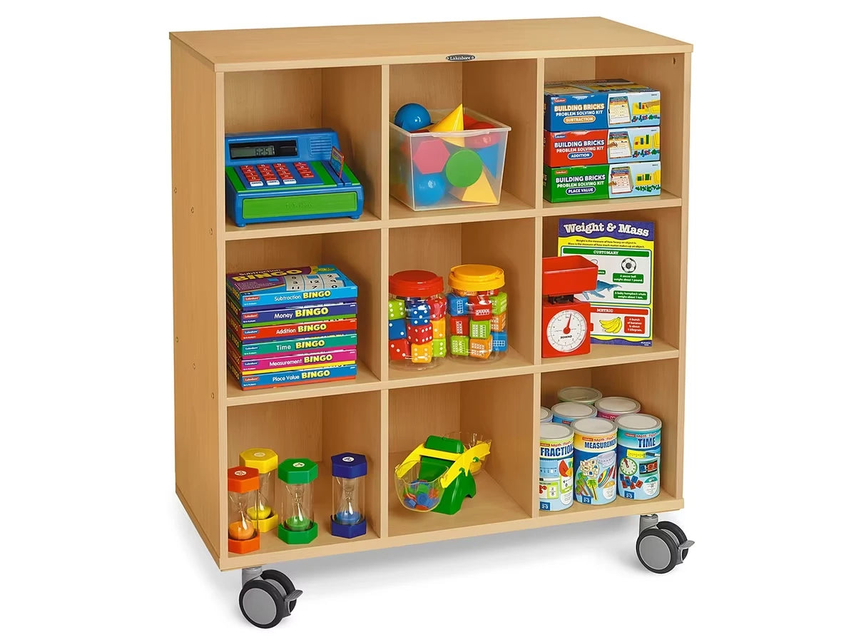 Flex-Space Mobile 9-Cubby Storage Unit - Maple - US 3896