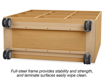 Flex-Space Mobile 9-Cubby Storage Unit - Maple - US 3896