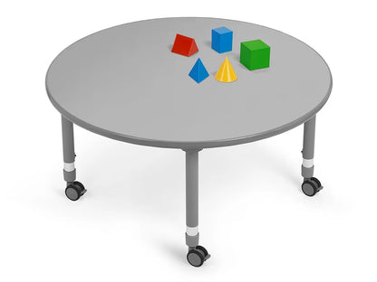 Flex-Space Mobile Round Tables - Gray - US 3050