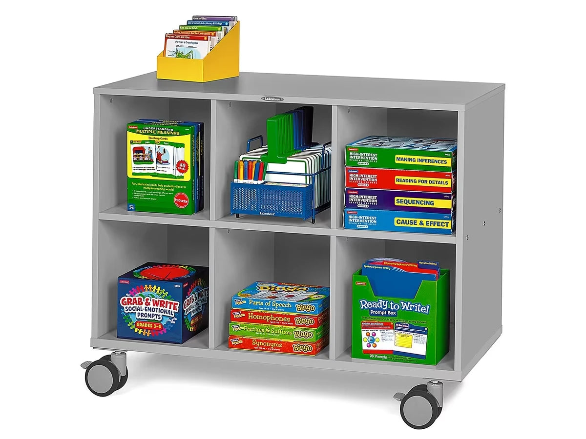 Flex-Space Mobile 6-Cubby Storage Unit - Gray - US 5999