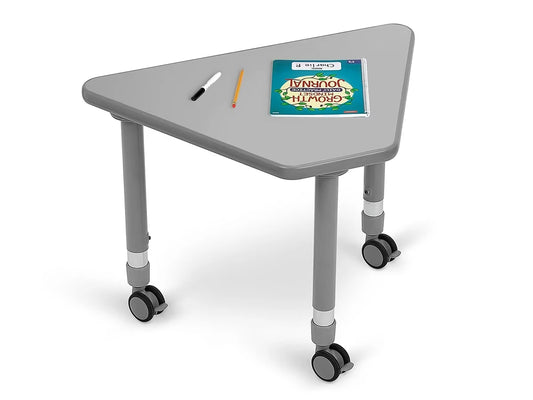 Flex-Space Mobile Wedge Student Desk - Gray - US 1210