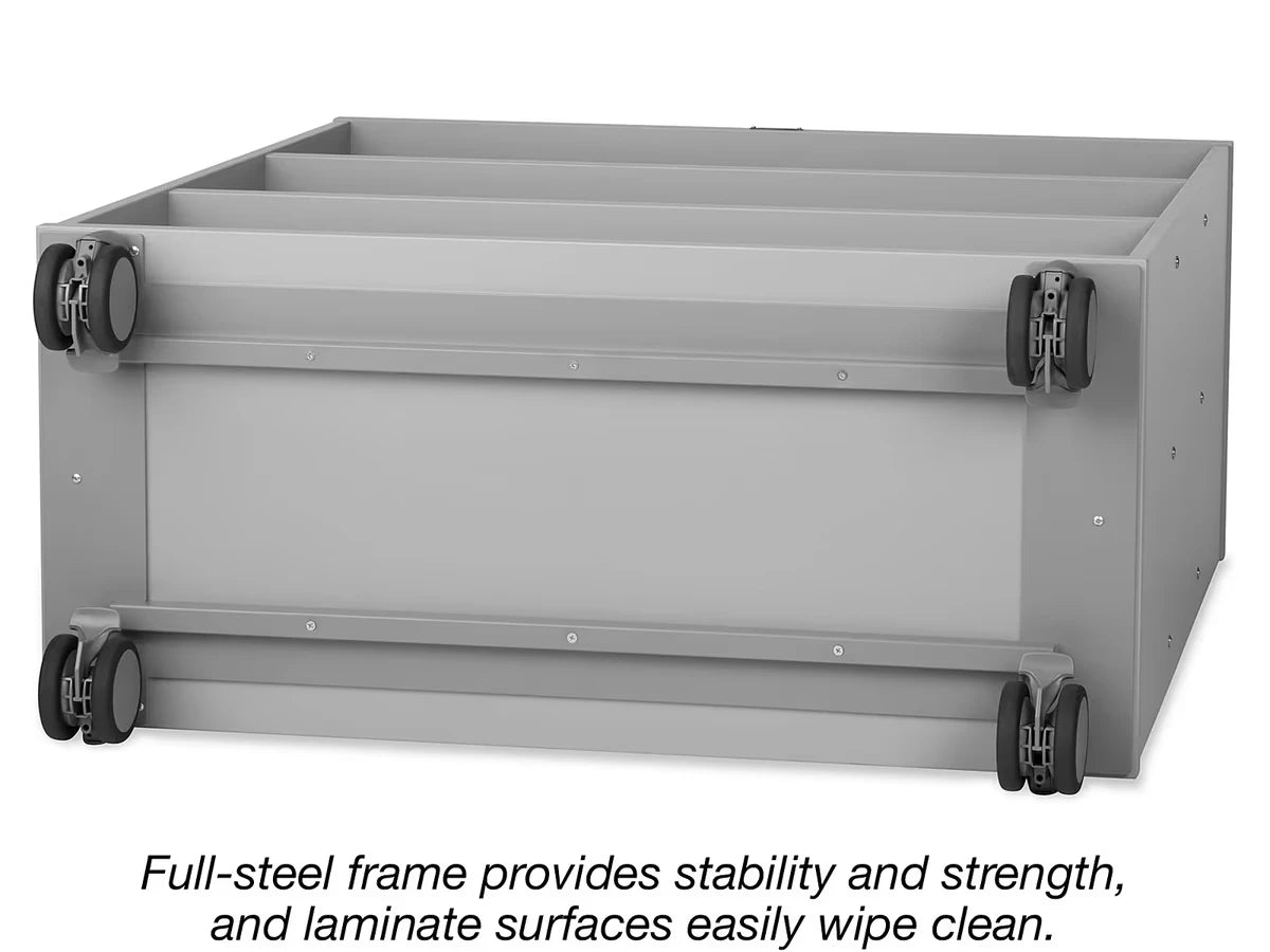 Flex-Space Mobile 3-Shelf All-Purpose Storage Unit - Gray - US 7678