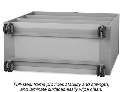 Flex-Space Mobile 3-Shelf All-Purpose Storage Unit - Gray - US 7678