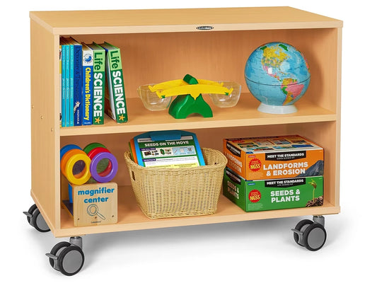Flex-Space Mobile 2-Shelf All-Purpose Storage Unit - Maple - US 9397