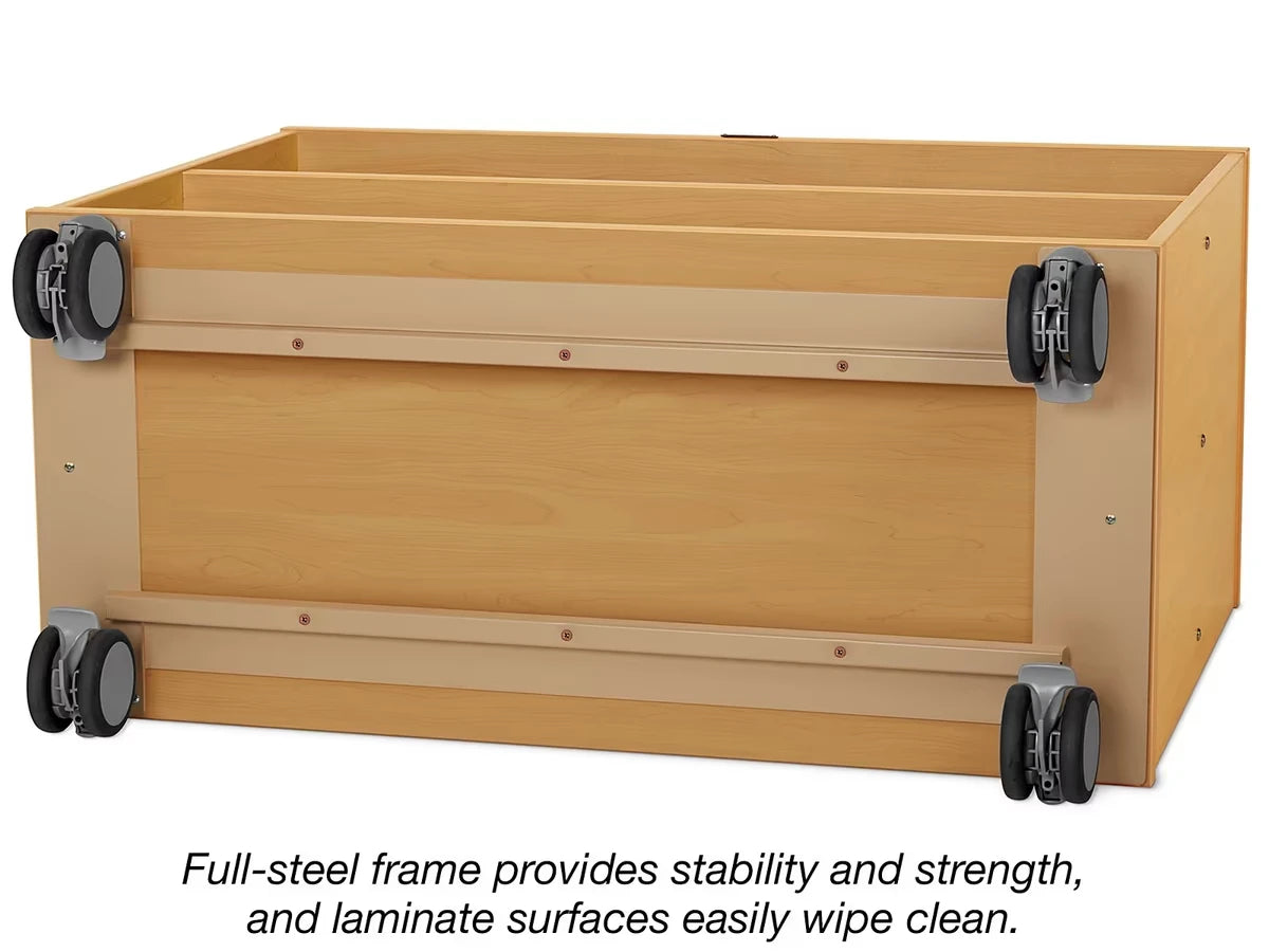 Flex-Space Mobile 2-Shelf All-Purpose Storage Unit - Maple - US 9397