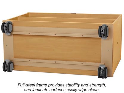 Flex-Space Mobile 2-Shelf All-Purpose Storage Unit - Maple - US 9397