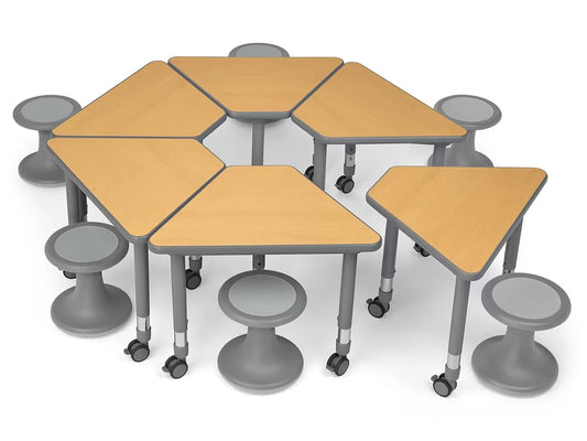 Flex-Space Wobble Chair & Wedge Desk Zone - US 5222