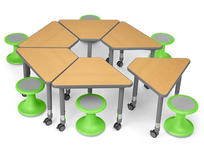 Flex-Space Wobble Chair & Wedge Desk Zone - US 5222