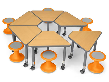 Flex-Space Wobble Chair & Wedge Desk Zone - US 5222