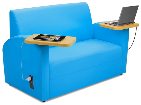Flex-Space Comfy Couch with Desks & Power - US 7107
