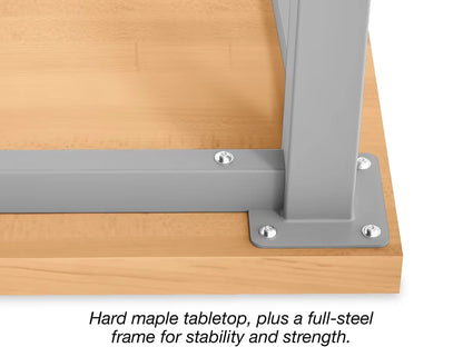 Modern Edge Mobile Butcher-Block Worktable - US 8967