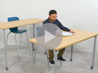 Modern Edge Mobile Standing-Height Rectangular Tables - US 8381