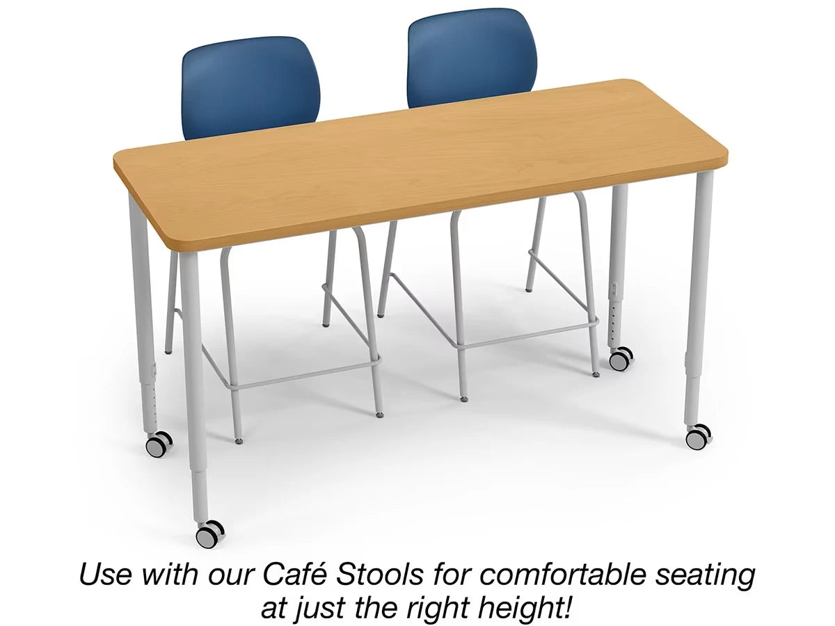 Modern Edge Mobile Standing-Height Rectangular Tables - US 8381