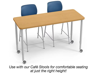 Modern Edge Mobile Standing-Height Rectangular Tables - US 8381