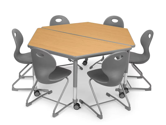 Flex-Space Ergo Chair & Trapezoid Table Zone - US 5634