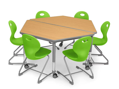Flex-Space Ergo Chair & Trapezoid Table Zone - US 5634