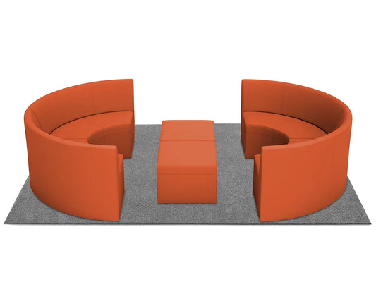 Modern Edge Curved Couch Gathering Zone - US 8915
