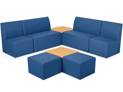 Modern Edge Couch & Powered Table Community Zone - US 5854
