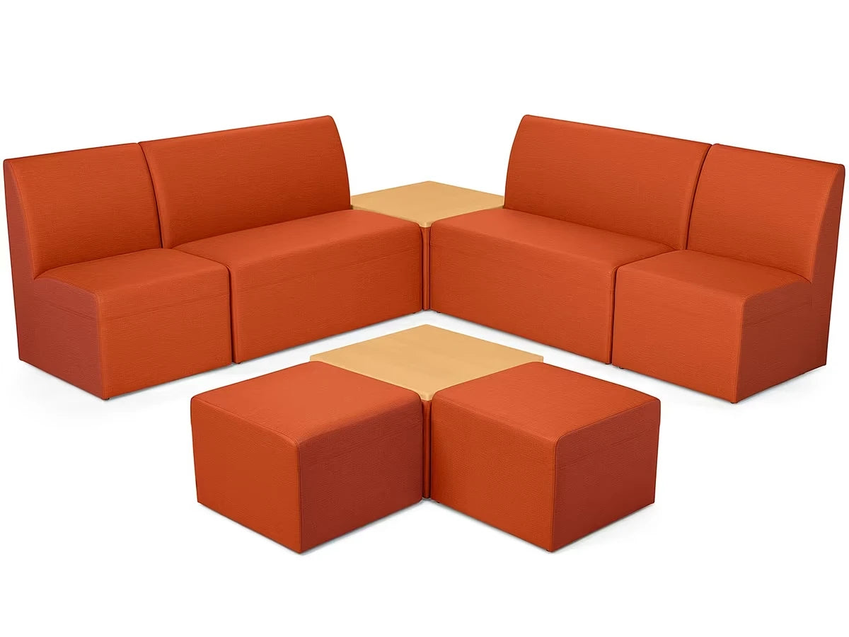 Modern Edge Couch & Powered Table Community Zone - US 5854