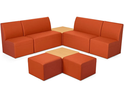 Modern Edge Couch & Powered Table Community Zone - US 5854