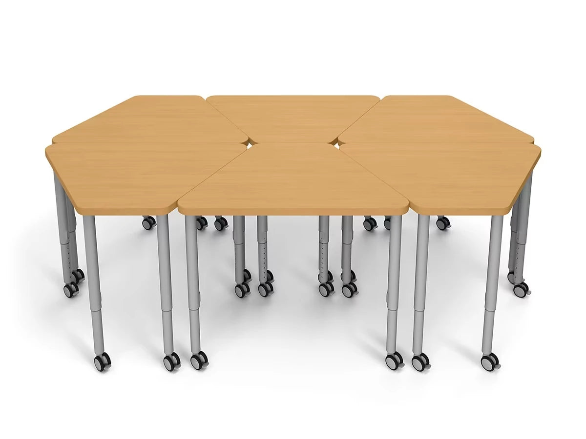 Modern Edge Mobile Trapezoid Student Desk - US 3379